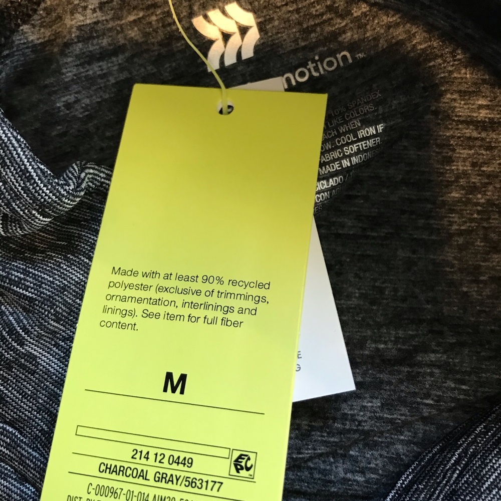 NEW All in Motion Gray Zip Pullover Running M - Picture 9 of 9